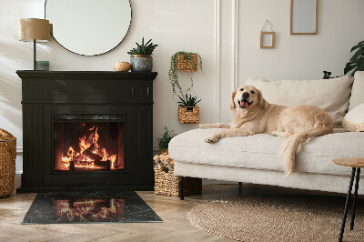 Glasplatte für Kamin rechteckig Elegantes Marmormuster