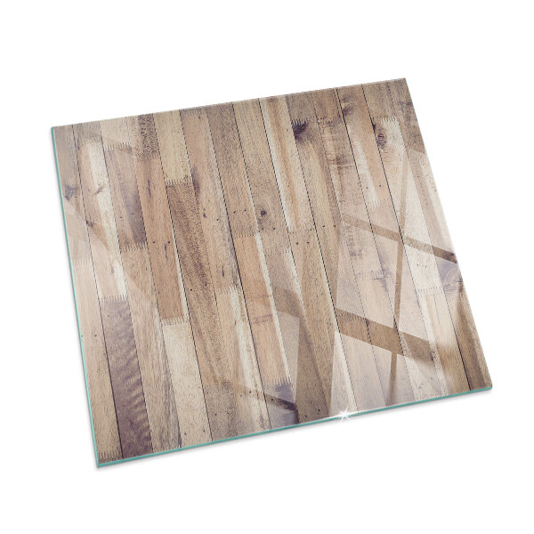 Glasplatte für Kamin rechteckig Holzbrett im Layout