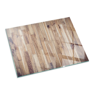 Glasplatte für Kamin rechteckig Holzbrett im Layout