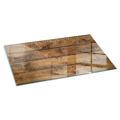Glasplatte für Kamin rechteckig Holzbrett mit Maserung