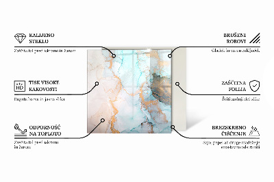 Glasplatte für Kamin rechteckig Abstraktes geometrisches Muster