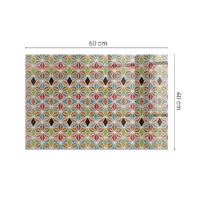 Glasplatte für Öfen rechteckig Polygonale Muster in einem Raster