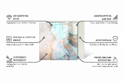 Glasplatte für Öfen rechteckig Polygonale Muster in einem Raster