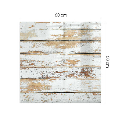 Glasplatte für Öfen rechteckig Beschädigtes Holzbrett