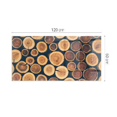 Glasplatte für Kamin rechteckig Kiste mit Schnittholz