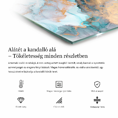 Glasplatte für Kamin rechteckig Elegante Blätter in Textur