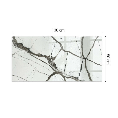 Glasplatte für Kamin rechteckig Marmor-Ader-Muster