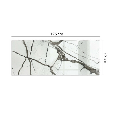 Glasplatte für Kamin rechteckig Marmor-Ader-Muster