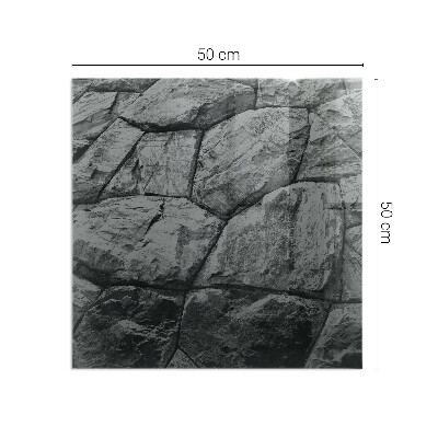 Glasplatte für Öfen rechteckig Natursteinmuster