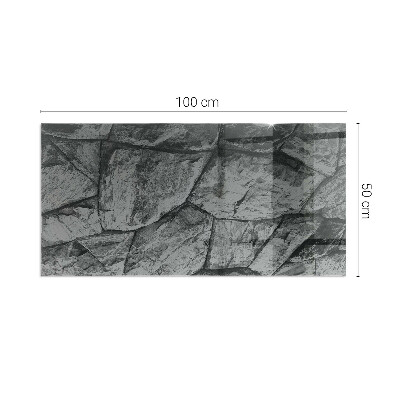 Glasplatte für Öfen rechteckig Natursteinmuster
