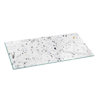 Glasplatte für Kamin rechteckig Steinmuster mit Partikeln