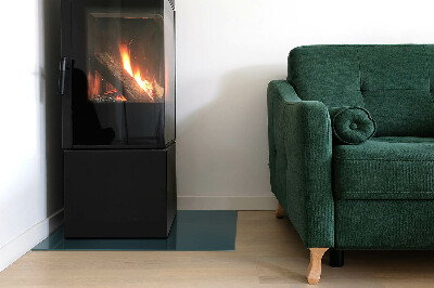 Glasplatte für Kamin rechteckig Meeresfarbe