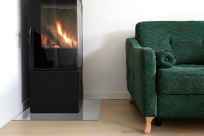 Glasplatte für Kamin rechteckig Farbe: Grau