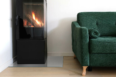 Glasplatte für Kamin rechteckig Farbe: Grau