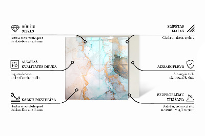 Glasplatte für Öfen rechteckig Farbe Beige