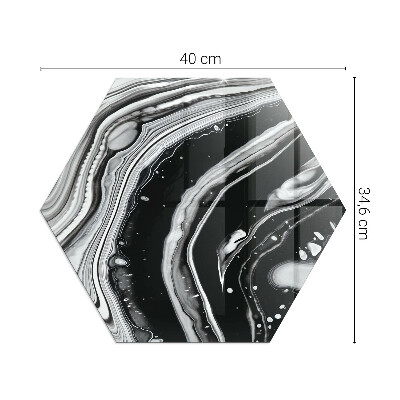Glas unter Kamin sechseckig Abstrakte wellenförmige und lineare Muster