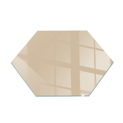 Kaminofen Glas Bodenplatte sechseckig Farbe Beige