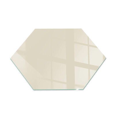 Kaminofen Glas Bodenplatte sechseckig Farbe Beige