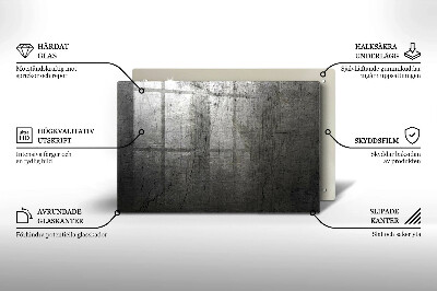 Unterlage für Kerzen Metall Textur