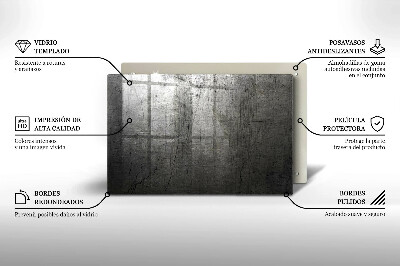 Unterlage für Kerzen Metall Textur