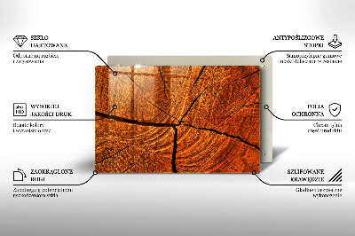 Grabkerzen Unterlage Holzstamm Textur