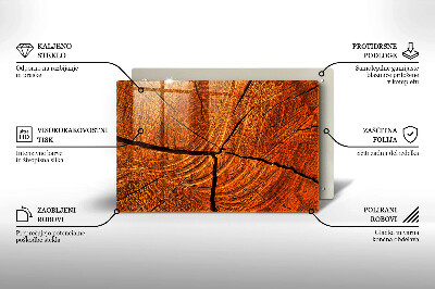 Grabkerzen Unterlage Holzstamm Textur