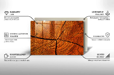 Grabkerzen Unterlage Holzstamm Textur