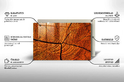 Grabkerzen Unterlage Holzstamm Textur