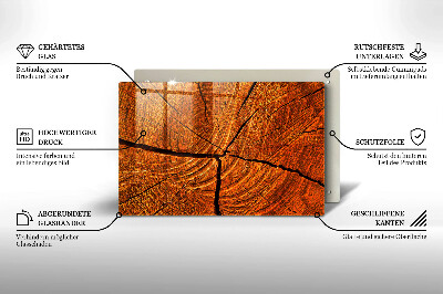 Grabkerzen Unterlage Holzstamm Textur