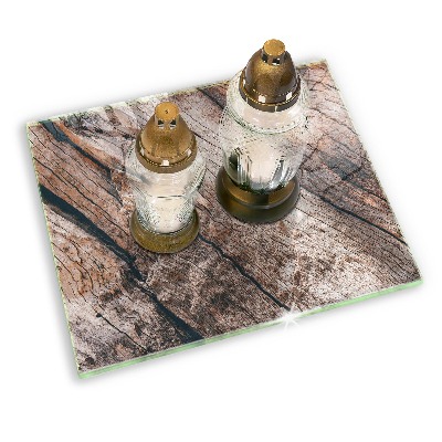 Unterlage für Kerzen Holz Textur