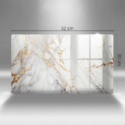 Grabkerzen Unterlage Heller Marmor mit Gold