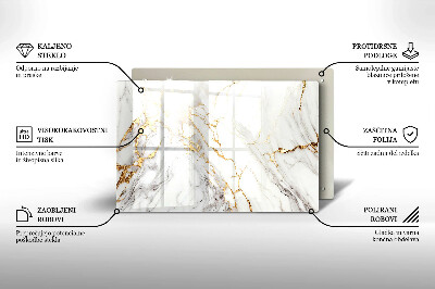 Grabkerzen Unterlage Heller Marmor mit Gold