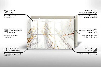 Grabkerzen Unterlage Heller Marmor mit Gold