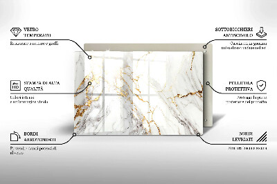 Grabkerzen Unterlage Heller Marmor mit Gold
