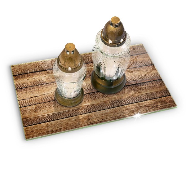 Unterlage für Kerzen Holztextur-Platten