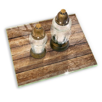 Unterlage für Kerzen Holztextur-Platten