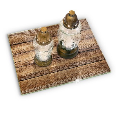 Unterlage für Kerzen Holztextur-Platten