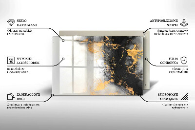 Unterlage für Kerzen Abstraktion mit Gold