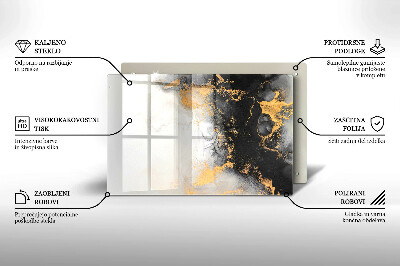 Unterlage für Kerzen Abstraktion mit Gold