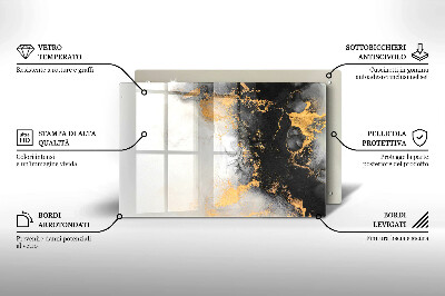 Unterlage für Kerzen Abstraktion mit Gold