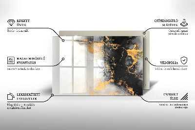 Unterlage für Kerzen Abstraktion mit Gold