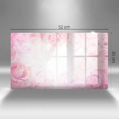 Unterlage für Kerzen Hintergrund zarte Rosen