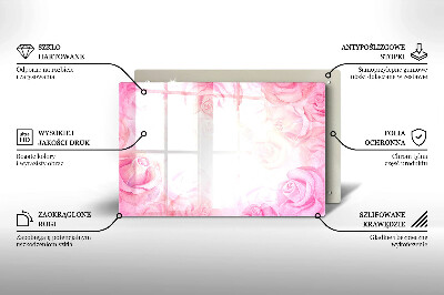 Unterlage für Kerzen Hintergrund zarte Rosen