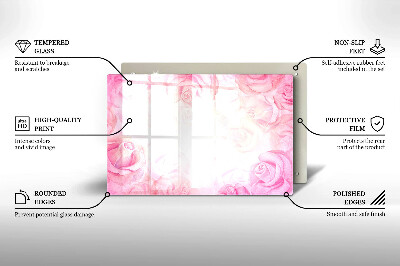 Unterlage für Kerzen Hintergrund zarte Rosen
