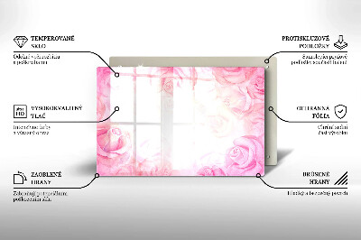 Unterlage für Kerzen Hintergrund zarte Rosen