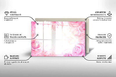 Unterlage für Kerzen Hintergrund zarte Rosen
