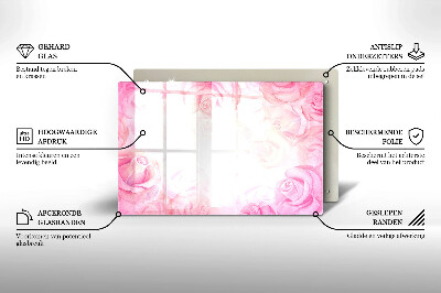 Unterlage für Kerzen Hintergrund zarte Rosen