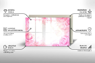 Unterlage für Kerzen Hintergrund zarte Rosen