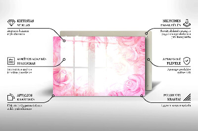 Unterlage für Kerzen Hintergrund zarte Rosen