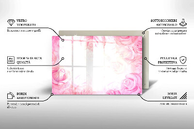 Unterlage für Kerzen Hintergrund zarte Rosen
